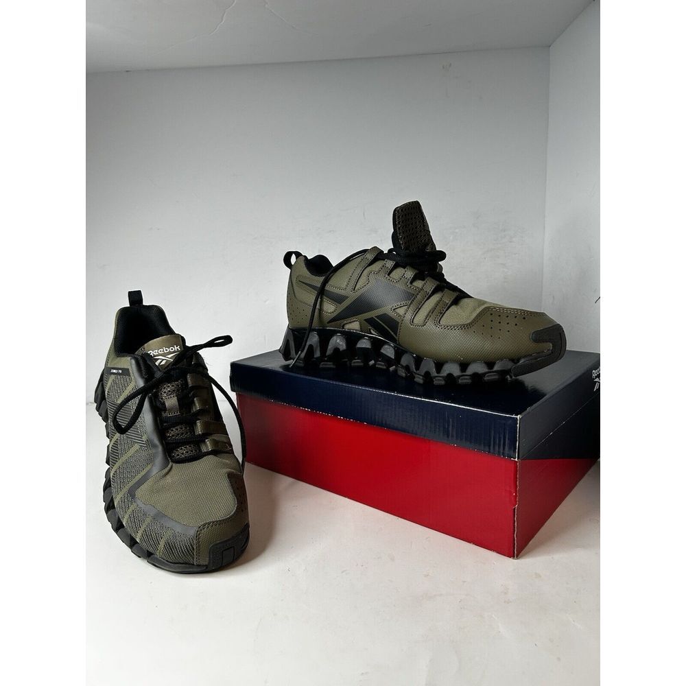 Reebok ZigWild Tr 6 Trail Green & Black Running Sneaker Shoe Men Ortholite Sz 10
